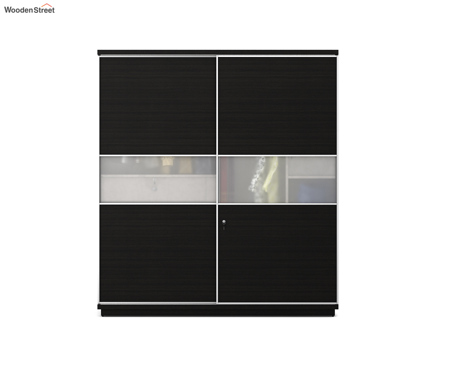 Kosmo Universal 2 Door Sliding Wardrobe – Flowery Wenge Finish view 2